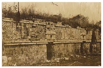 (MEXICO.) [Désiré Charnay, photographer.] Group of 3 photographs of Mayan and Zapotec ruins.